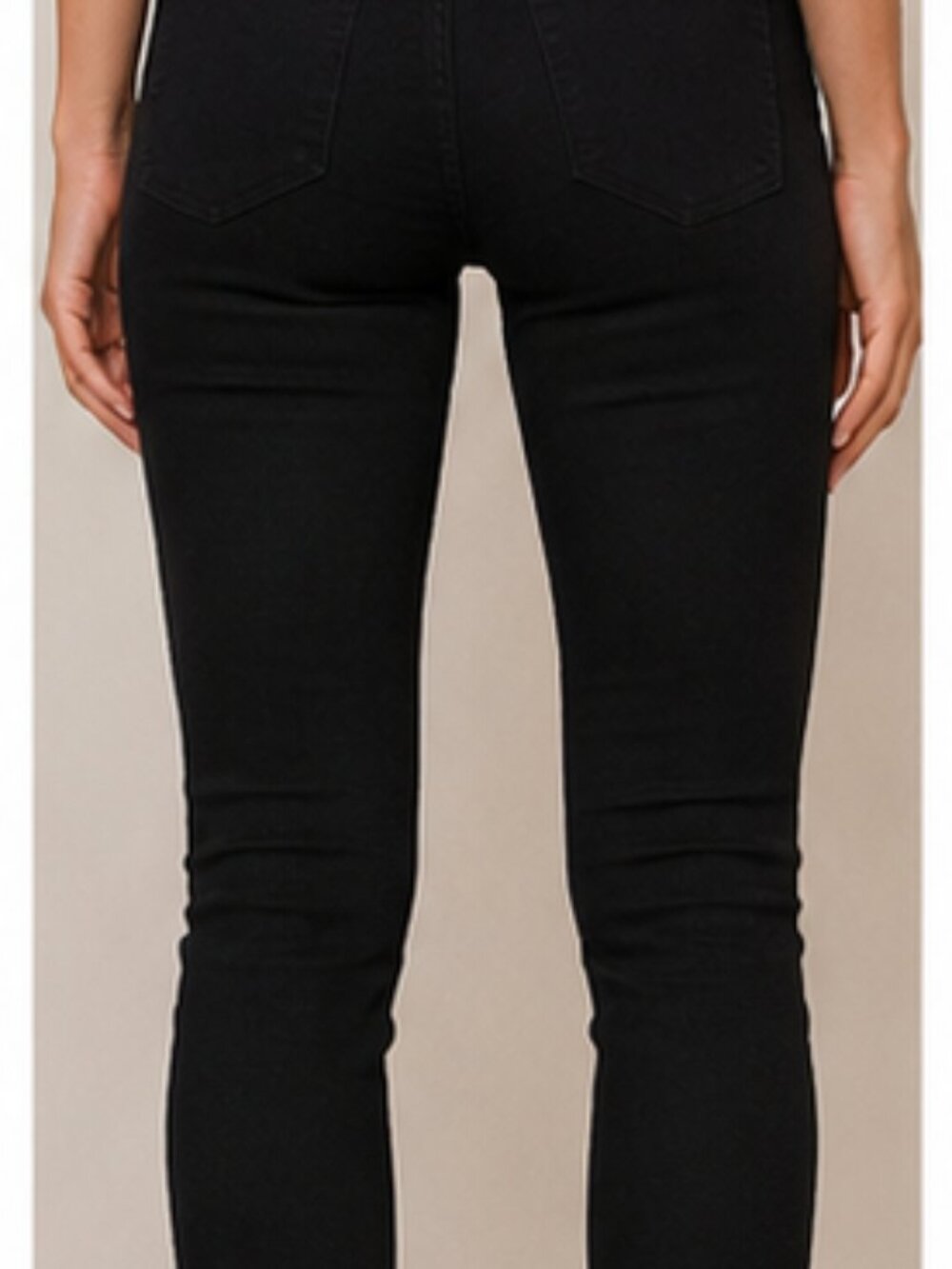 7 For All Mankind The Skinny Jeans Women's Size 28 Black Stretch Denim Designer - Picture 2 of 7